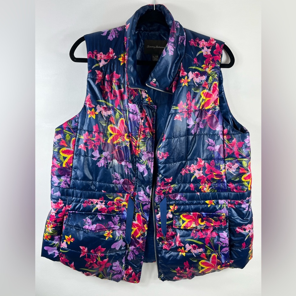 Tommy Bahama Floria Estafan Primaloft Vest Women’s Sz XL Cottage-core Super Soft